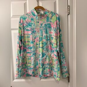 Lilly Pulitzer Luxletic Hadley Quarter Zip Jacket in Perfect Match